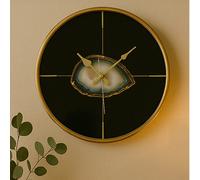 Interiors by PH Black And Gold Round Wall Clock