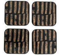 Orsina Celina Set Of Four Square Black And Gold Coasters