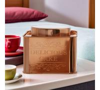 Orsina Chai Square Copper Finish Cake Canister