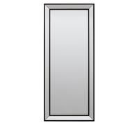 Orsina Champagne Rectangle Wall Mirror, Wooden Frame Mirror With Sleek Finish, Small Mirror For Dressing Area in Black Orsina Black