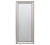 Orsina Champagne Rectangle Wall Mirror, Wooden Frame Mirror With Sleek Finish, Small Mirror For Dressing Area