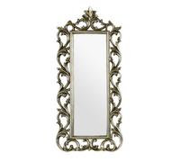 Orsina Champagne Wall Mirror,ornate Rectangular Hanging Mirror,shimmering Mounted Mirror With Polyresin Detailing