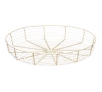 Orsina Chic Cream Wire Bread Basket, Rustic Design Wire Bread Basket For Dining Table, Durable Round Wire Basket Orsina Cream