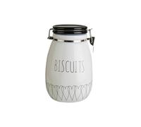 Orsina Chic Design Biscuit Canister, Functional Design Dolomite Canister, Durable Canister For Storing Ingredients in White Orsina White