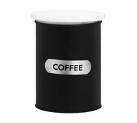 Orsina Chic Design Black Enamel Coffee Canister, Functional Design Metal Canister, Durable Stainless Steel Canister Orsina Black