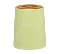 Premier Housewares Interiors By Premier Chic Design Green Ceramic Biscuit Canister, Functional Design Canister, Durable Canister For Ingredients