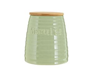 Orsina Chic Design Green Dolomite Biscuit Canister, Stylish Canister, Durable Canister For Storing Ingredients