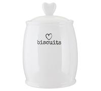 Orsina Chic Design White Dolomite Biscuit Canister, Functional Design Canister, Durable Canister For Ingredients Orsina White