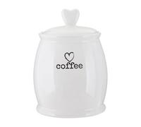 Chic Design White Dolomite Coffee Canister, Functional Design Canister, Durable Canister For Ingredients