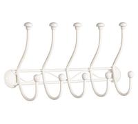 Premier Housewares 10-Hook Powder Coated Metal Wall Hanger - Cream, Cream