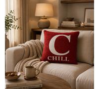 Orsina Chill Words Cushion in Red Orsina Red