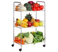 Interiors by PH 64x36x25cm 3 Tier Storage Cart Chrome, none