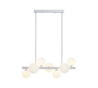 Orsina Chrome 7 Light Pendant Lamp, Mid Century Multi Arm Ceiling Fixture, Industrial & Chrome Pendant Lighting in Silver Orsina Silver