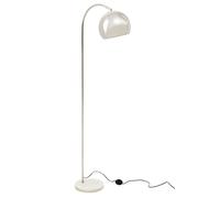 Orsina Chrome Arched Floor Lamp, White Marble Base Standing Light, Adjustable Dome Shade Floor Lamp For Living Room in Silver Orsina Silver