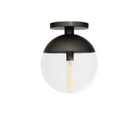 Orsina Chrome Finish Ceiling Light, Hanging Light With Transparent Glass Globe, Nordic-Inspired Lighting For Rooms in Black Orsina Black