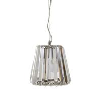 Orsina Chrome Pendant Light, Cone-Shaped Crystal Glass Ceiling Fixture, Contemporary One Bulb Hanging Light in Silver Orsina Silver
