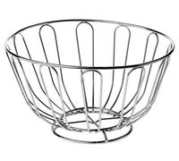 Orsina Chrome Round Fruit Basket, Sleek Wire Design With Polished Chrome Finish, Ideal For Storing & Displaying in Silver Orsina Silver