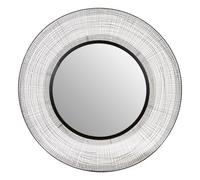 Orsina Circular Wall Mirror, Wall Mirror With Metal Wire Frame, Modern Wall Mirror For Living Room And Hallway