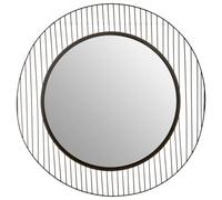 Orsina Circular Wall Mirror, Wall Mirror With Metal Wire Frame, Modern Wall Mirror For Living Room And Hallway