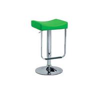 Orsina Citrus Green Pvc Stool, Height Adjustable Stool, Kitchen Bar Stool With Chrome Finish Base, Modern Bar Stool