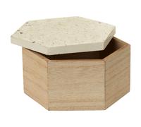 Orsina Classic Design Small Terrazzo Lid Trinket Box, Decorative Nordic Style Jewelry Box, Compact Wooden Box in Natural Orsina Natural