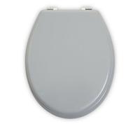 Orsina Classic Matte Grey Oval Toilet Seat, Modern Soft Finish Loo Seat, Commode Cover With Anti-Wobble Fixings