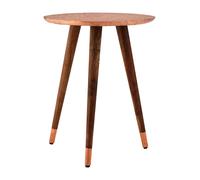 Orsina Classic Profile Metal Finish Carve Side Table, Versatile Side Table By Couch, Sturdy Corner Table in Copper Orsina Copper