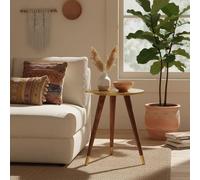 Orsina Classic Profile Metal Finish Carve Side Table, Versatile Side Table By Couch, Sturdy Corner Table in Gold Orsina Gold