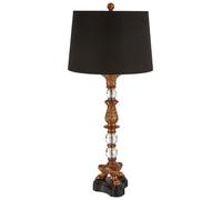 Orsina Classical Bronze Table Lamp, Ornate Boutique Accent Lamp For Living Room, Black & Bronze Lamp in Brown Orsina Brown