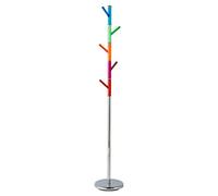 Orsina Clean Finish Multicoloured Acrylic Pegs Coat Stand, Freestanding Compact Design Coat Stand For Bedroom