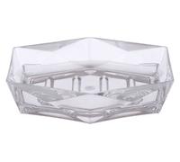 Premier Housewares Soap Dish Durable Dishes For Bathroom Clear Acrylic Dish With 3D Design Soaps Tray/Trays 12 x 4 x 15