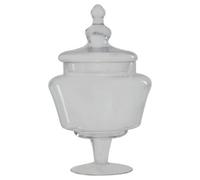 Orsina Clear Glass Candy Large Storage Jar, 3100Ml Capacity, Footed Glass Canister With Decorative Orb Lid