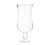 Orsina Clear Glass Fluted Vase, Decorative Vase With Pedestal Base, Large Cylinder Vase, Ideal For Kitchen Counter Orsina Clear
