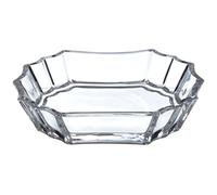 Orsina Clear Glass Soap Dish, Geometric Design Transparent Soap Storage Case, Compact Soap Tray & Stand For Shower