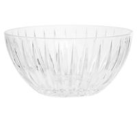 Orsina Clear Large Glass Bowl, Big Crystal Glass Serving Dish, Fluted Textured Glass Bowl For Salads, & Desserts Orsina Clear