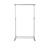 Orsina Clothes Rack Clothes Hanging Rail With Shoe Rack in Silver Orsina Silver