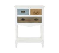 Orsina Coastal Style White 3 Drawer Chest, White 3 Drawer Dresser, White Drawer Chest, White Bedroom Drawers Unit