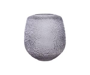 Orsina Colbie Medium Embossed Grey Glass Vase