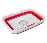 Orsina Collapsible Red Laundry Basket With Handles, Space Efficient Organizer, Functional Thermoplastic Rubber Basket Orsina Red