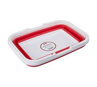 Premier Housewares Red White Basket With Handles/Collapsible Basket with Handles/Portable And Multifunctional Basket W39 x D28 x H15cm/ Stylish Basket