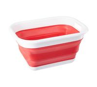 Collapsible Red White Laundry Basket,Washing Hamper for Clothes,Foldable Storage Basket With Side Handles Premier Housewares Red One Size