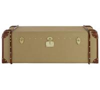 Orsina Columbus Leather Trim Canvas Coffee Table