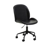Orsina Comfortable Black Home Office Chair, Ergonomic Work From Office Chair, Movable Ergonomic Chair For Bedroom