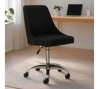 Orsina Comfortable Design Black And Chrome Home Office Chair, Ergonomic Work From Home Chair, Movable Chair