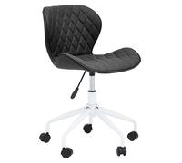 Orsina Comfortable Design Grey & White Home Office Chair, Ergonomic Work From Home Chair, Movable Sleek Chair in Black Orsina Black