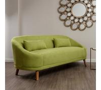 Interiors By Premier Comfortable Linen Sofa, Contemporary Seater Sofa For Livingroom, Stylish Mid Century Sofa For Bedroom Premier Housewares Green One Size
