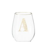 Orsina Comfortable Grip Letter A Curved Tumbler, Versatile Tumbler For Parties, Easy Sipping Restaurant Tumbler in Clear Orsina Clear