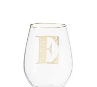 Orsina Comfortable Grip Letter E Curved Tumbler, Versatile Tumbler For Parties, Easy Sipping Restaurant Tumbler