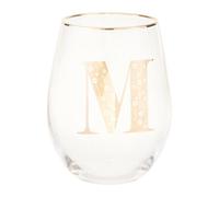 Orsina Comfortable Grip Letter M Curved Tumbler, Versatile Tumbler For Parties, Easy Sipping Restaurant Tumbler