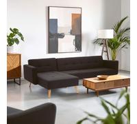 Orsina Comfortable Hagen Grey Large Corner Sofa Bed, Functional Pull Out Sofa Bed For Livingroom, Modern Sofa Bed in Black Orsina Black